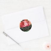 BEAUTIFUME PINK ROSE, sparen de Datum Ronde Sticker (Envelop)