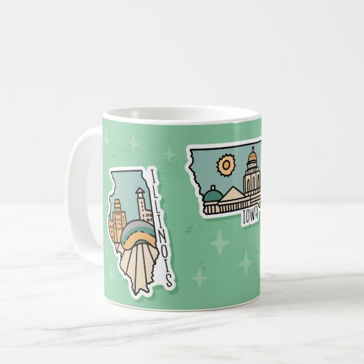 BEAUTIFUME USA STATEN LANDSCAPE BRIEFKAART SET KOFFIEMOK (Voorkant links)