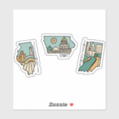 BEAUTIFUME USA STATEN LANDSCAPE BRIEFKAART SET STICKER (Vel)