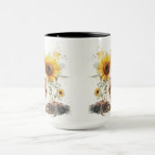 BEAUTIFUME WATERVERF TABBY CAT MET ZONLOWERS MOK (Midden)