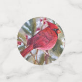 BEAUTIFUTE CHRISTMAS RED CARDINAL BIRD TABEL CONFETTI (Kleine voorkant)