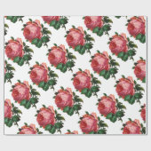 BEAUTIFUTE PINKROSES, Wit Cadeaupapier (Vlak)