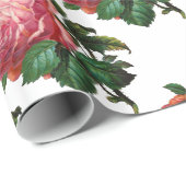 BEAUTIFUTE PINKROSES, Wit Cadeaupapier (Rol Hoek)