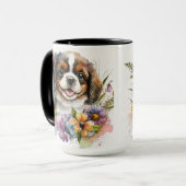 BEAUTIFUTE WATERVERF CAVALIER KING CHARLES SPANIEL MOK (Voorkant links)