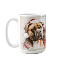 BEAUTIFUTE WATERVERF CHRISTMAS BOXER DOG