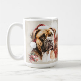 BEAUTIFUTE WATERVERF CHRISTMAS BOXER DOG KOFFIEMOK