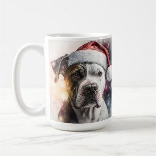 BEAUTIFUTE WATERVERF CHRISTMAS BULLDOG KOFFIEMOK