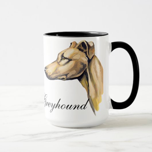 BEAUTIFUTE WATERVERF GREYHOUND DOG MOK (Rechts)