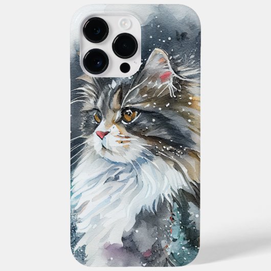 BEAUTIFUTE WATERVERF NORSE BOEST CAT Case-Mate iPhone CASE (Achterkant)
