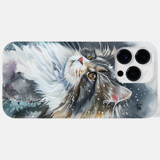 BEAUTIFUTE WATERVERF NORSE BOEST CAT Case-Mate iPhone CASE (Achterkant (horizontaal))