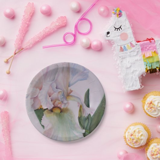 BEAUTIFUTIEF ENKEL WITTE BORD IRIS PAPIER (Feest)