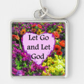 BEAUTIFUTIEF FLORAL LAAT GAAN EN GOD FOTO LATEN MA SLEUTELHANGER (Voorkant)