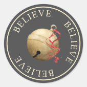 Beautiufl GELEVE Jingle Bell Kerstmis Ronde Sticker (Voorkant)