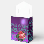 BEAUTIUL PINK ROSE DAMASK PAARS GEM MONOGRAM BEDANKDOOSJES (Geopend)