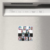 BEAUTIUL PINK ROSES GEM STONE DIRTY CLEAN MAGNEET (Insitu (Vaatwasser))