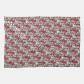 BEAUTIUL RED BIRD KITCHEN TOWEL THEEDOEK (Horizontaal)