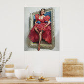 Beautìul Vrouwen Stap uit Pin Up Poster (Keuken)