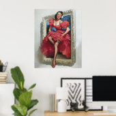 Beautìul Vrouwen Stap uit Pin Up Poster (Thuiskantoor)