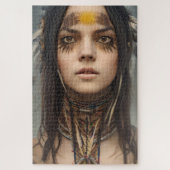 BEAUTIUL YOUNG INDIAN NATIVE GIRL JIGSAW PUZZZLE LEGPUZZEL (Verticaal)