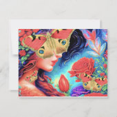 "Beautopia" Vlinder ART Mooie Surreal Vrouw Kaart (Voorkant)