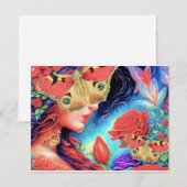 "Beautopia" Vlinder ART Mooie Surreal Vrouw Kaart (Voorkant / Achterkant)