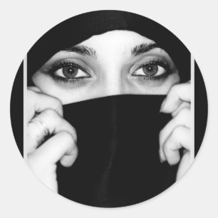 BEAUTY ACHTER DE MASKER RONDE STICKER