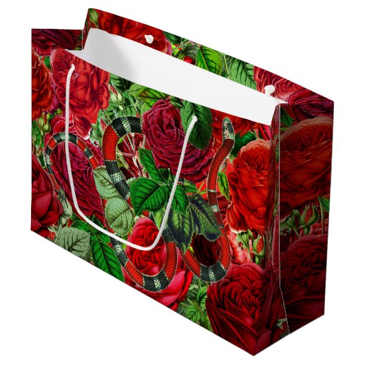Beauty and beast - slang- en Roos-ventilator Groot Cadeauzakje (Voorkant Gekanteld)