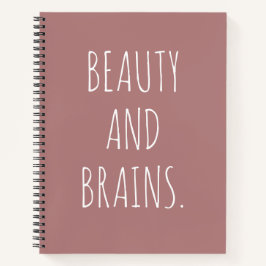 Beauty And Brains Spiral Notebook Notitieboek
