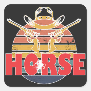 Beauty and Grace of Horses  Equestrian Vierkante Sticker