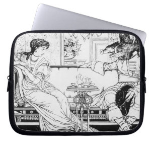 Beauty and the Beast, 1874 (litho) (foto) Laptop Sleeve