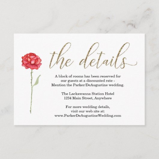 Beauty and the Beast Information Enclosure Kaart (Voorkant)