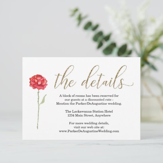 Beauty and the Beast Information Enclosure Kaart (Staand voorkant)