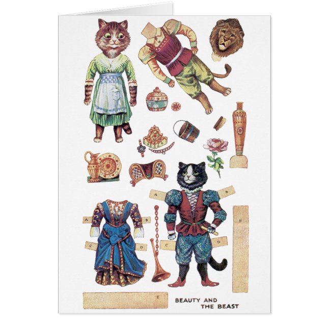 Beauty and the Beast, Paper Doll, Louis Wain (Voorkant)