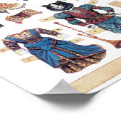 Beauty and the Beast, Paper Doll, Louis Wain Poster (Hoek)