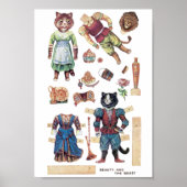 Beauty and the Beast, Paper Doll, Louis Wain Poster (Voorkant)