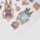 Beauty and the Beast, Paper Doll, Louis Wain Tissuepapier (Detail)