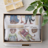 Beauty and the Beast, Paper Doll, Louis Wain Tissuepapier (Geschenk)