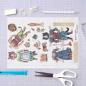 Beauty and the Beast, Paper Doll, Louis Wain Tissuepapier (Craft)