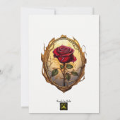 Beauty and the Beast Roos Castle Sweet 16 Kaart (Achterkant)