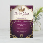 Beauty and the Beast Royalty Sweet 16 Invitation Kaart (Staand voorkant)