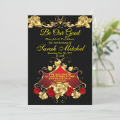 Beauty and the Beast Uitnodigingen (Staand voorkant)