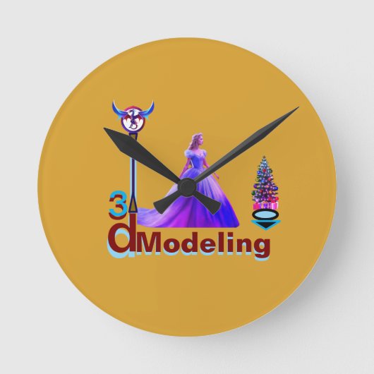 Beauty Assepoester 3D Modeling - Ronde Klok (Voorkant)