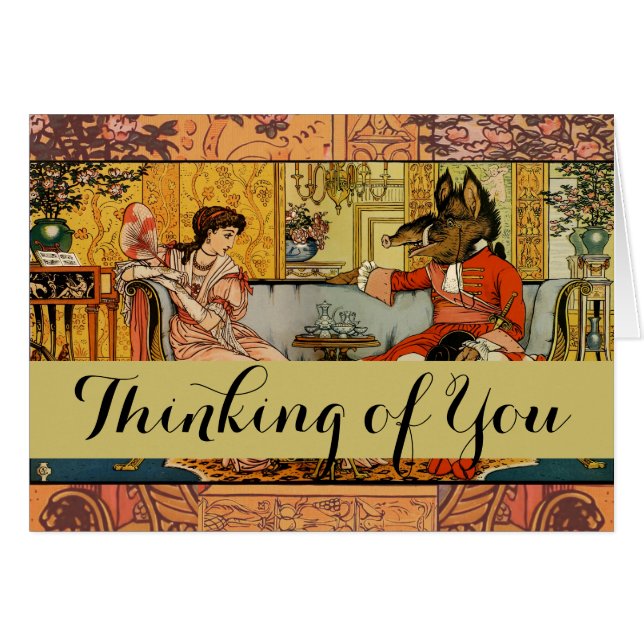 Beauty Beast Classic Art Illustratie (Voorkant Horizontaal)