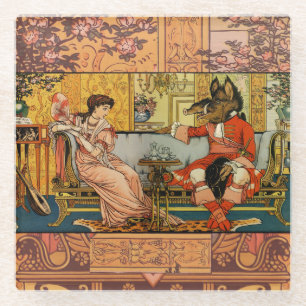 Beauty Beast Classic Sprookjesfiguren Glazen Onderzetter