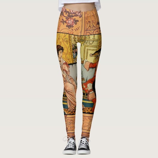 Beauty Beast Classic Sprookjesfiguren Leggings (Voorkant)