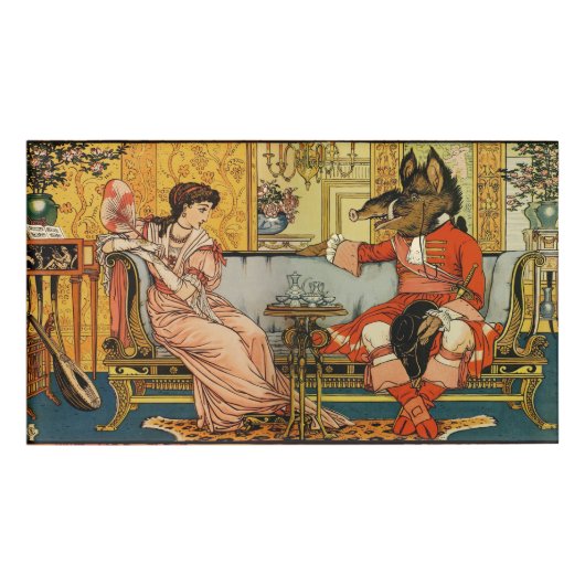 Beauty Beast Classic Sprookjesfiguren Naambadge (Voorkant)