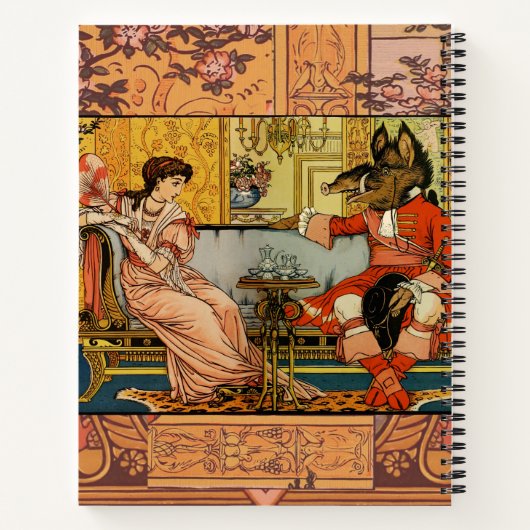 Beauty Beast Classic Sprookjesfiguren Notitieboek (Achterkant)
