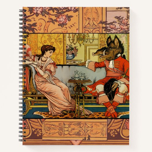 Beauty Beast Classic Sprookjesfiguren Notitieboek (Voorkant)