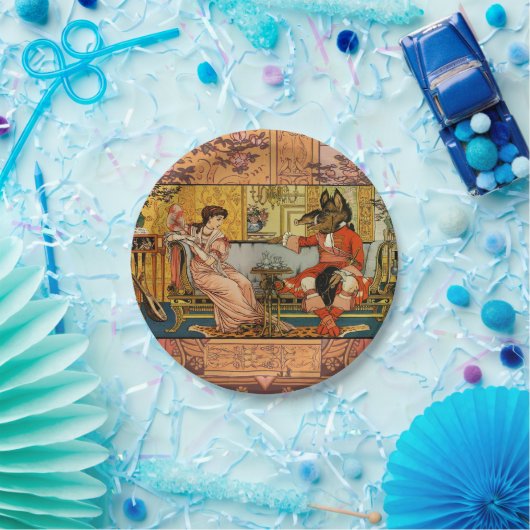 Beauty Beast Classic Sprookjesfiguren Papieren Bordje (Feest)