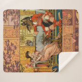 Beauty Beast Classic Sprookjesfiguren Sherpa Deken (Voorkant (horizontaal))